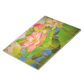 Lotus pink Wasserlilie Aquarellmalerei Notizblock (angewinkelt)