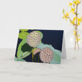 Lotus Pods Card Karte (Gelbe Blume)