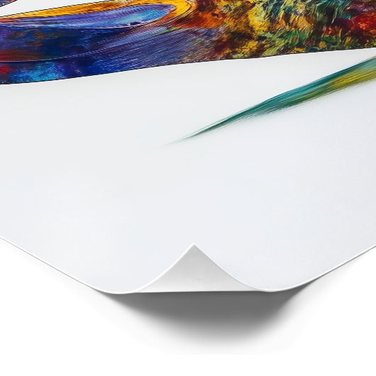 Lotus Pose Glossy Poster (Ecke)