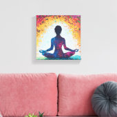 Lotus Pose Kunst, Dichtung und Musik Leinwanddruck (Insitu (Wohnzimmer))