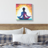Lotus Pose Kunst, Dichtung und Musik Leinwanddruck (Insitu (Schlafzimmer))