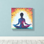Lotus Pose Kunst, Dichtung und Musik Leinwanddruck (Insitu (Holzboden))
