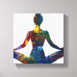 Lotus Pose Stretched Canvas Print Leinwanddruck