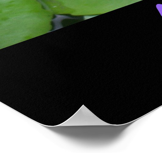 Lotus Poster mit Zitaten von Sai Baba (Ecke)