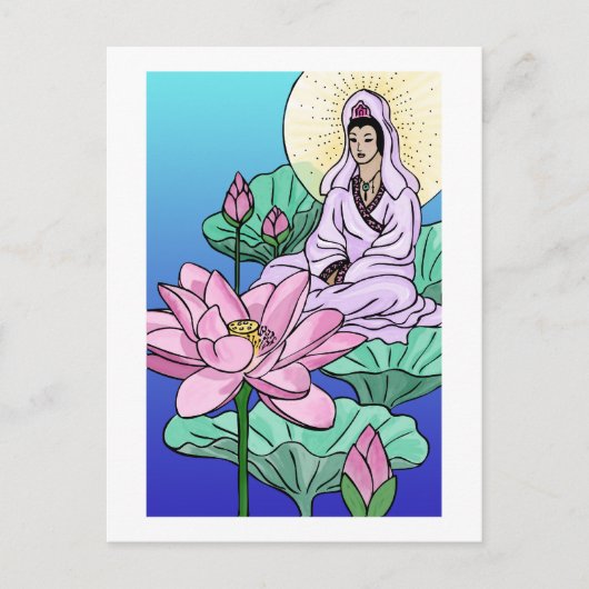 Lotus Postkarte (Vorderseite)