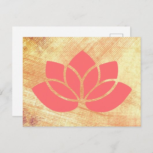 Lotus Postkarte (Vorne/Hinten)