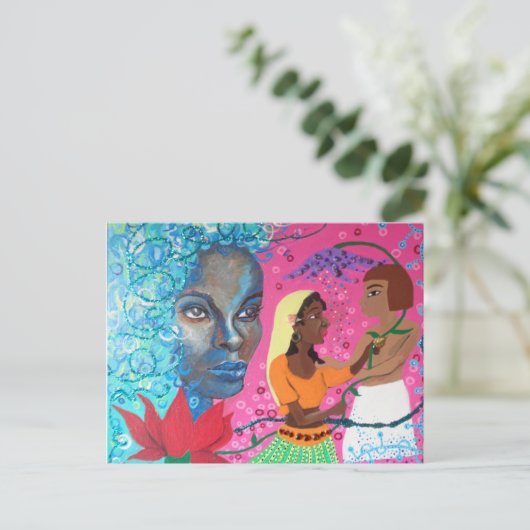 Lotus Postkarte (Stehend Vorderseite)