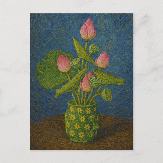 Lotus Postkarte (Vorderseite)