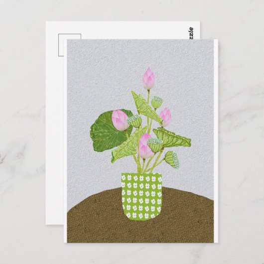 Lotus Postkarte (Vorne/Hinten)