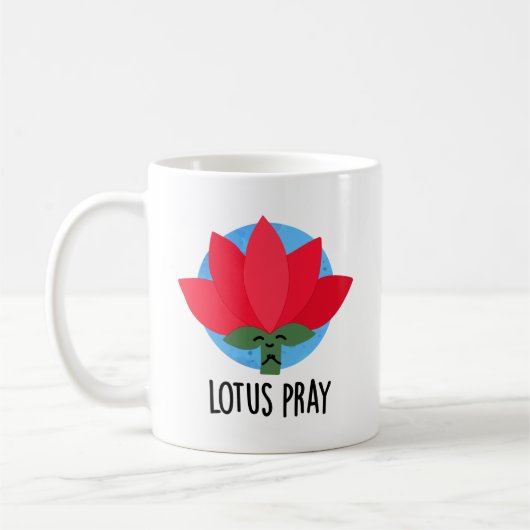 Lotus Pray Funny Pflanze Pub Kaffeetasse (Links)
