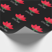 Lotus Pray Funny Pflanze Pun Dark BG Geschenkpapier (Ecke)