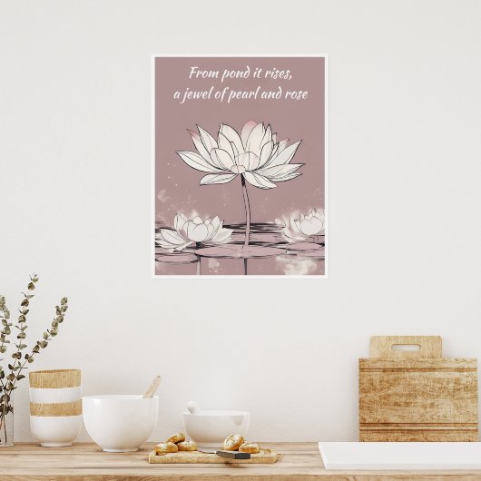 Lotus Print Poster (Küche)