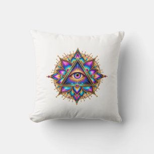 Lotus-Prisma-Emblem Auge Wurfkissen Kissen