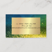  Lotus Professional,Gold Frame Green Bokeh Visitenkarte (Rückseite)