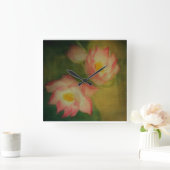 Lotus Quadratische Wanduhr (Zuhause)