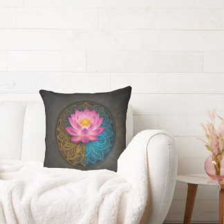 Lotus quadratisches Kissen