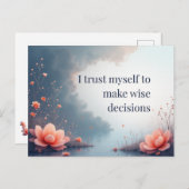 Lotus Reflection Affirmation Empower Inner Wisdom Postkarte (Vorne/Hinten)