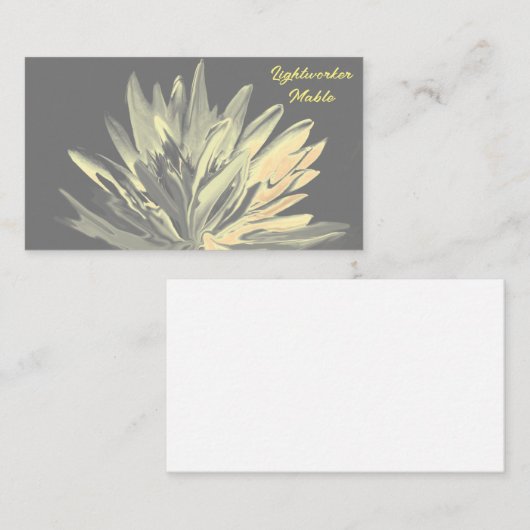 Lotus, Reiki, Spirituelle, Wasserfarben Visitenkar Visitenkarte (Vorne/Hinten)