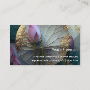 Lotus Reverie Lotus-Blumendesign Visitenkarte