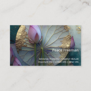 Lotus Reverie Lotus-Blumendesign Visitenkarte