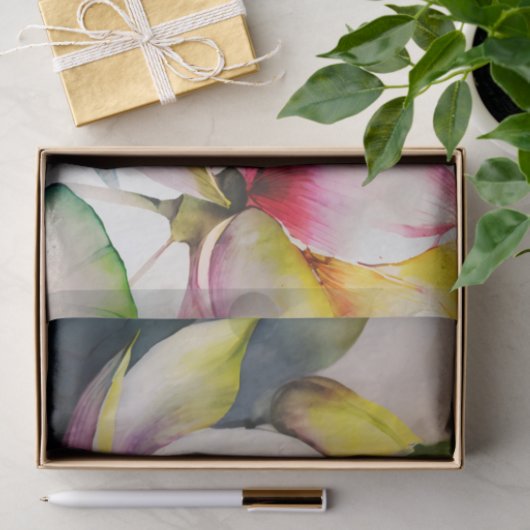 LOTUS rosa Blumendecoupage Seidenpapier (Geschenk)