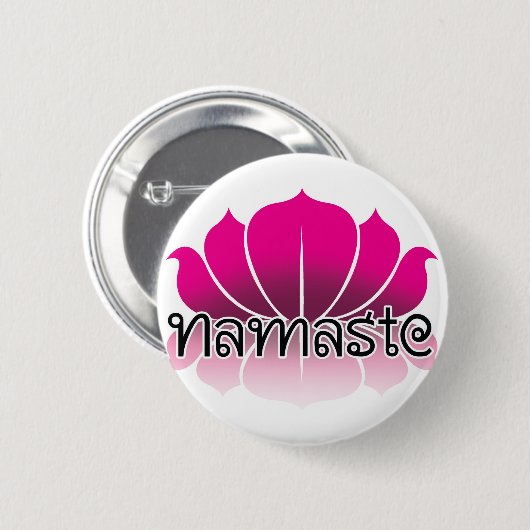 Lotus-Rosa Button (Vorne & Hinten)
