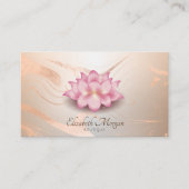 Lotus Rose Gold Pinselstrich Visitenkarte (Vorderseite)
