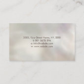 Lotus - Rose Quarz und Gold auf Perle Visitenkarte (Rückseite)