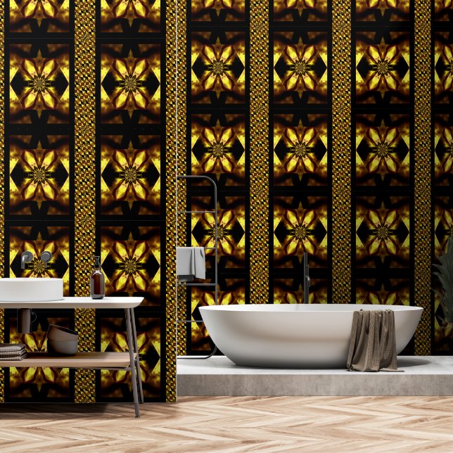 Lotus Scarlet Gelb 2 Tapete (Badezimmer)