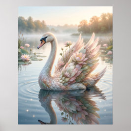 Lotus-Schwan-Dawn-See Poster