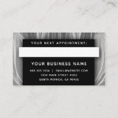 Lotus Schwarz/Weiß Modernes, elegantes Berufliches Terminkarte (Rückseite)