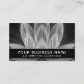 Lotus Schwarz/Weiß Modernes, elegantes Berufliches Terminkarte (Vorderseite)