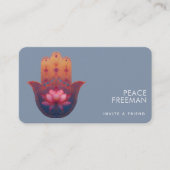 Lotus-Segen | Hamsa-Hand Visitenkarte (Vorderseite)