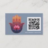 Lotus-Segen | Hamsa-Hand Visitenkarte (Vorderseite)