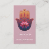 Lotus-Segen | Hamsa-Hand Visitenkarte (Vorderseite)