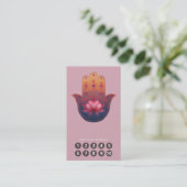 Lotus-Segen | Hamsa-Hand Visitenkarte (Stehend Vorderseite)