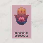 Lotus-Segen | Hamsa-Hand Visitenkarte (Vorderseite)