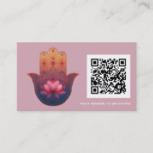 Lotus-Segen | Hamsa-Hand Visitenkarte (Vorderseite)