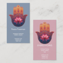 Lotus-Segen | Hamsa-Hand Visitenkarte