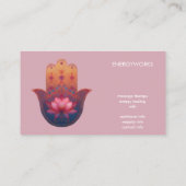 Lotus-Segen | Hamsa-Hand Visitenkarte (Rückseite)