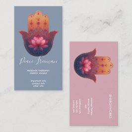 Lotus-Segen | Hamsa-Hand Visitenkarte