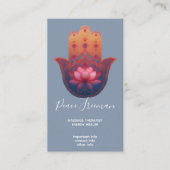 Lotus-Segen | Hamsa-Hand Visitenkarte (Vorderseite)