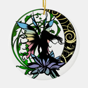 Lotus Shadow Fairy Keramikornament