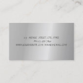 Lotus Silver Confetti Glitzer Yoga Instructor Visitenkarte (Rückseite)