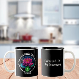 Lotus Sobriety Chip | Angepasste 12-Stufen-Medaill Zweifarbige Tasse