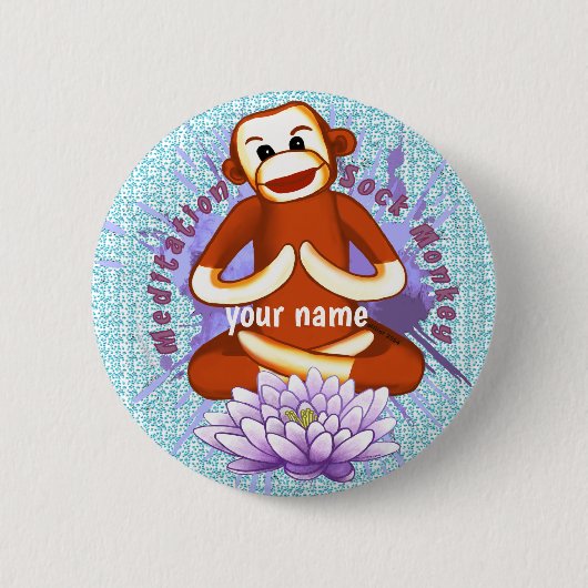 Lotus-Sockenaffe Button (Vorderseite)