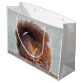Lotus Squirrel Geschenktasche Große Geschenktüte (Rückseite Schrägansicht)