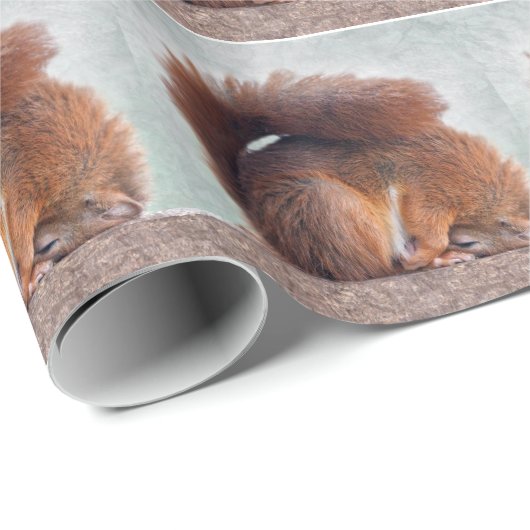 Lotus Squirrel Wrapper Geschenkpapier (Rolleneckpunkt)