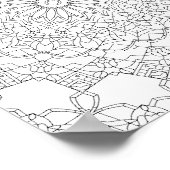 Lotus Star Mandala Malvorlage Detailliertes Muster Poster (Ecke)