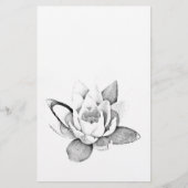 LOTUS STATIONERY IN SCHWARZ UND WEISS BRIEFPAPIER (Vorderseite)